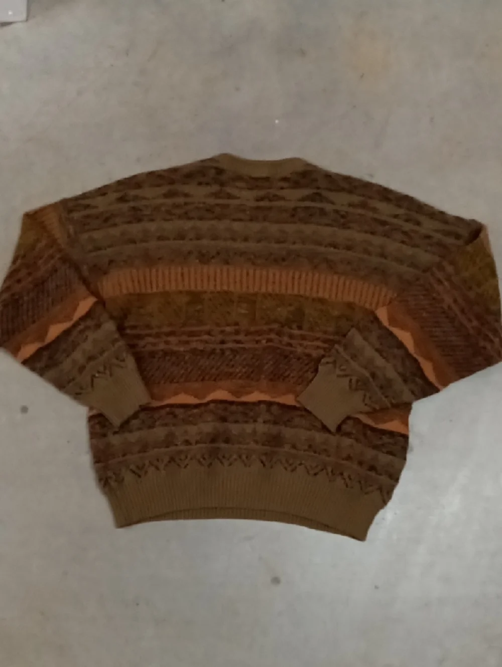 Stilnuovo Vintage Italian Intarsia  Crewneck Sweater Stripe Size XL
